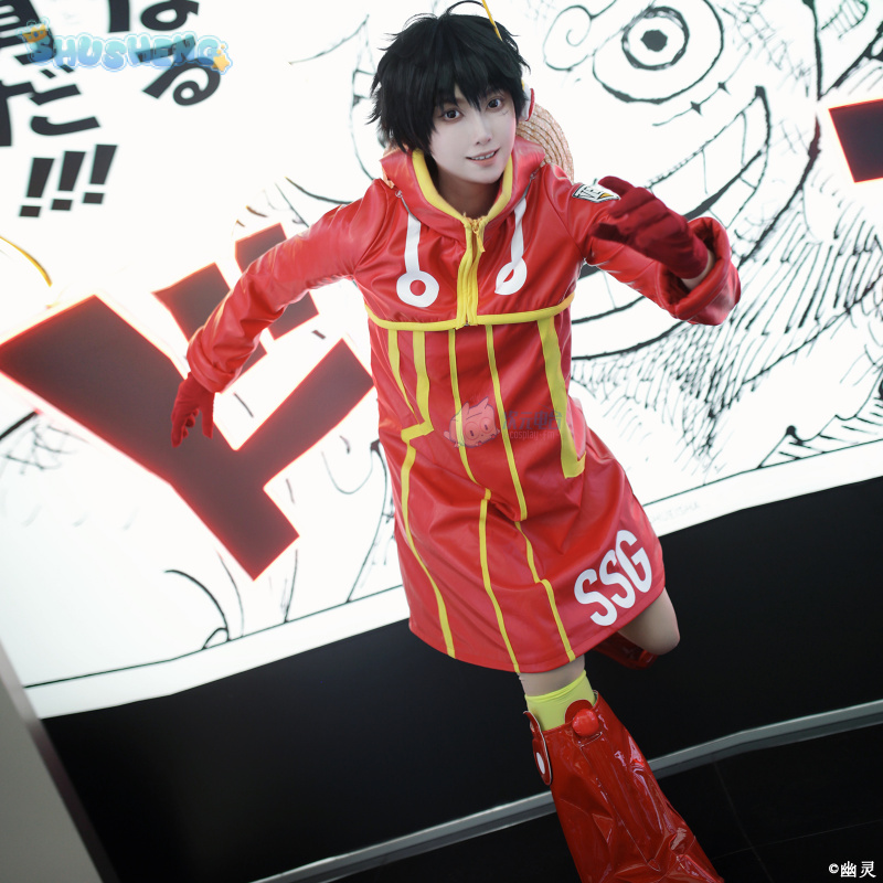 Anime Cosplay For Halloween - ชุดคอสเพลย์ลูฟี่ ลิงดี ลูฟี่ แบบเอ็งกี้เฮด อนิเมะวันพีซ เสื้อโค้ทหนังสีแดง
