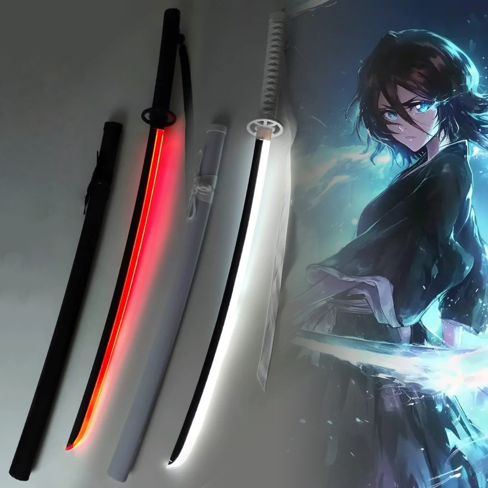 Anime Cosplay Real - ดาบคาตานะเรืองแสงขนาด 40 นิ้ว ดาบไลท์เซเบอร์ LED อนิเมะ
