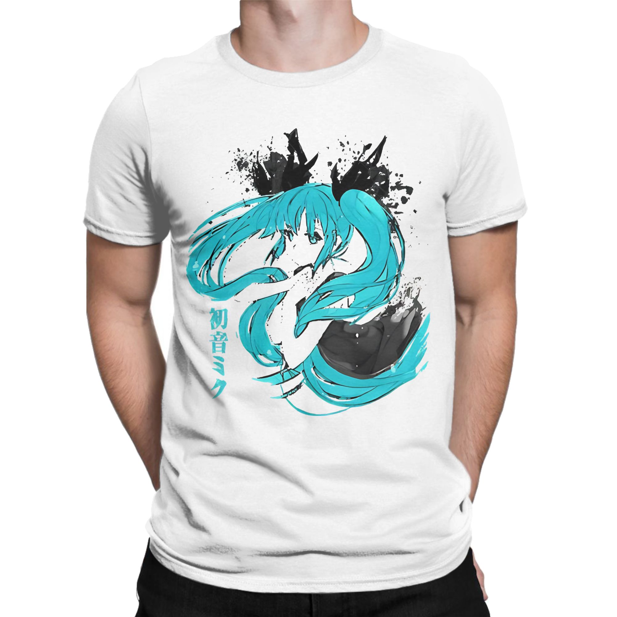 Anime Cosplay Female Ideas - ฮัตสึเนะ มิกุเสื้อยืดผู้ชายผู้หญิงผ้าฝ้ายวินเทจเสื้อยืดคอกลมอะนิเมะเสื้อยืดแขนสั้นเสื้อผ้าไอเดียของขวัญ