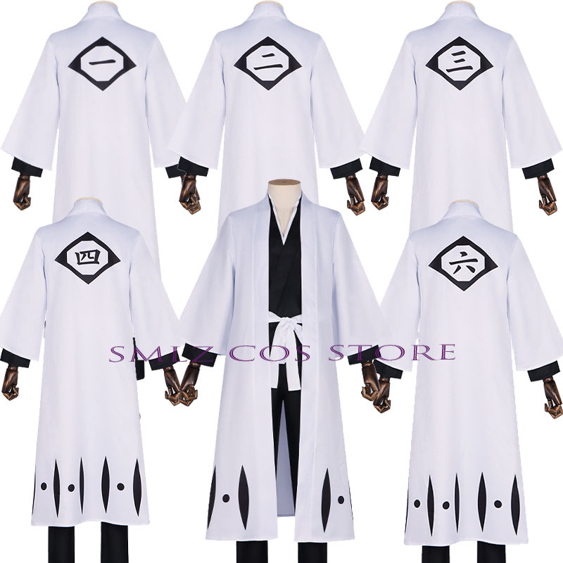 Bleach Captain Coat - อะนิเมะ Aizen โซซึเกะคอสเพลย์เสื้อคลุมฮาโอริซอยฝนคอสเพลย์เครื่องแต่งกายจาก 1-12 5 6