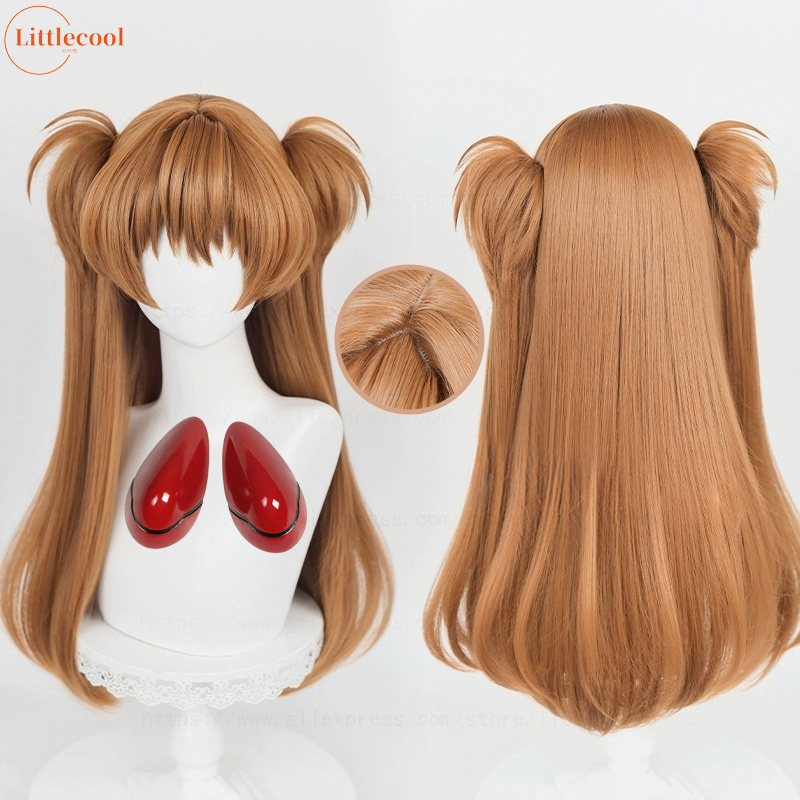 Anime Cosplay Orange Hair - วิกผมคอสเพลย์คุณภาพสูง อัสึกะ แลงลีย์ โซริว ยาว 68