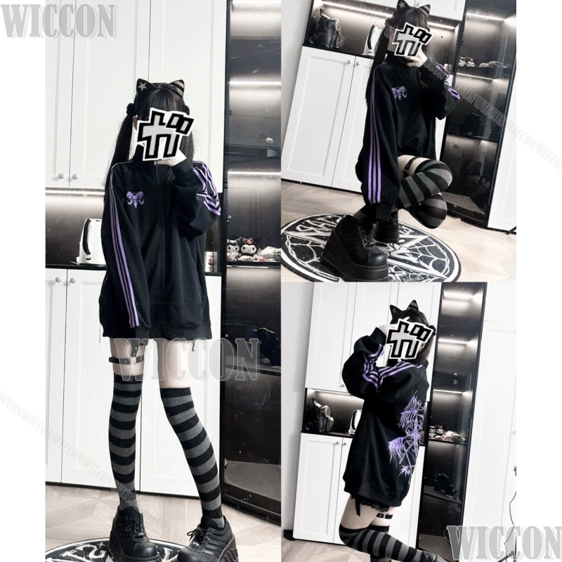 Anime Cosplay Black Girl - เสื้อคลุมสีดำคอสเพลย์เครื่องแต่งกายแบบกอธิค ยูนิฟอร์มแนวดาร์กซับคัลเจอร์ จิไร เค สาวๆ ผู้หญิง