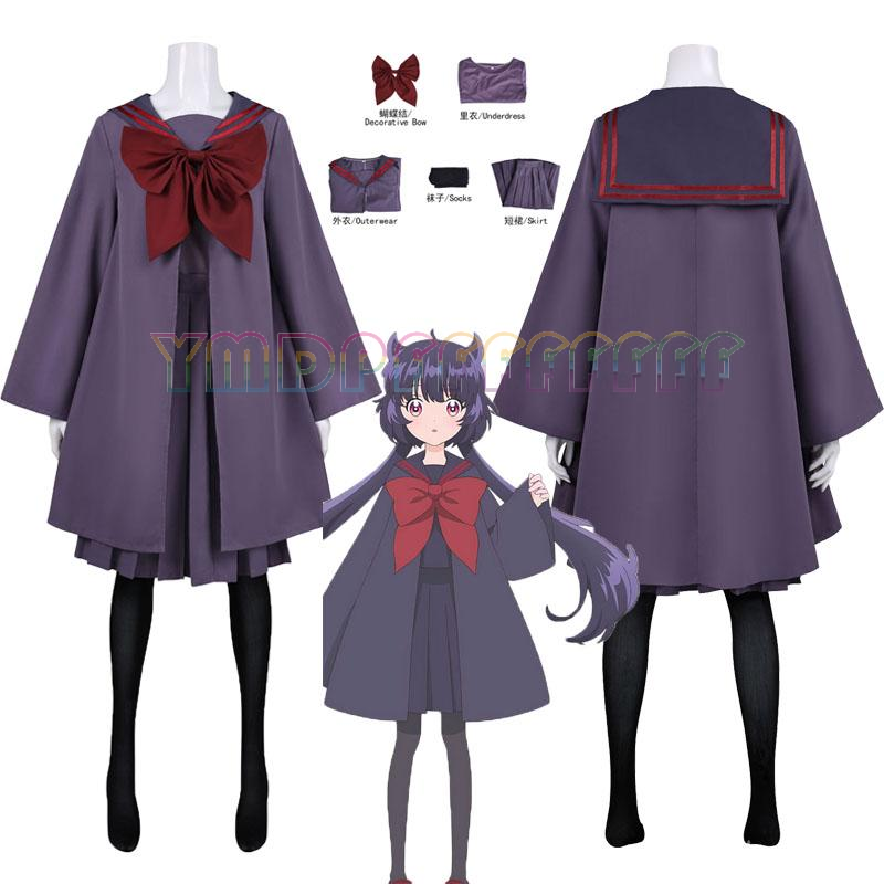 Anime Cosplay Black Girl - ชุดคอสเพลย์อนิเมะ ชุดนักเรียนหญิง ชุดเสื้อคลุม ชุดแฟนตาซีเทศกาลอีสเตอร์ ลายหินแดงสีดำ รสคาราเมล