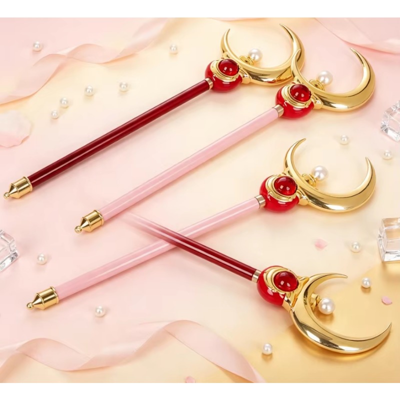 Sailor Moon Wand - อุปกรณ์แปลงร่างเซเลอร์มูน คิทสึโนะ อุซากิ ไม้กายสิทธิ์จันทร์ โลหะผสม ยืดหดได้