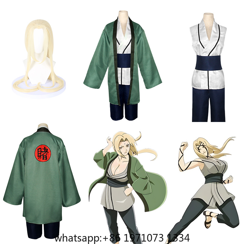 Cosplay Anime Tsunade - ซึนาเดะคอสเพลย์เครื่องแต่งกายอะนิเมะการ์ตูนสาวผู้หญิงชุดกิโมโนคริสต์มาสวิกผมฮาโลวีนคาร์นิวัลชุด