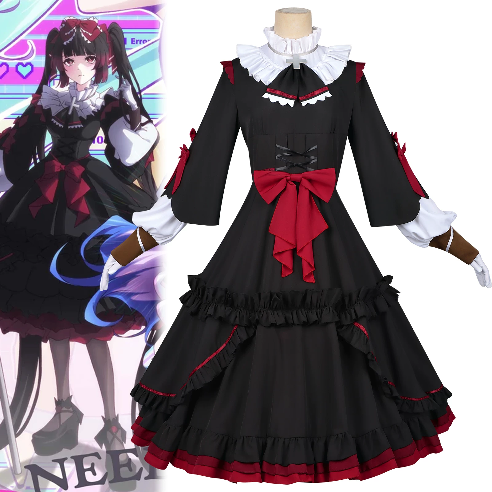 Anime Cosplay Black Girl - อะนิเมะนีดี้ เกิร์ล โอเวอร์ดอส โกคู บาร่า มิยูกิกะคอสเพลย์เครื่องแต่งกายโกคู