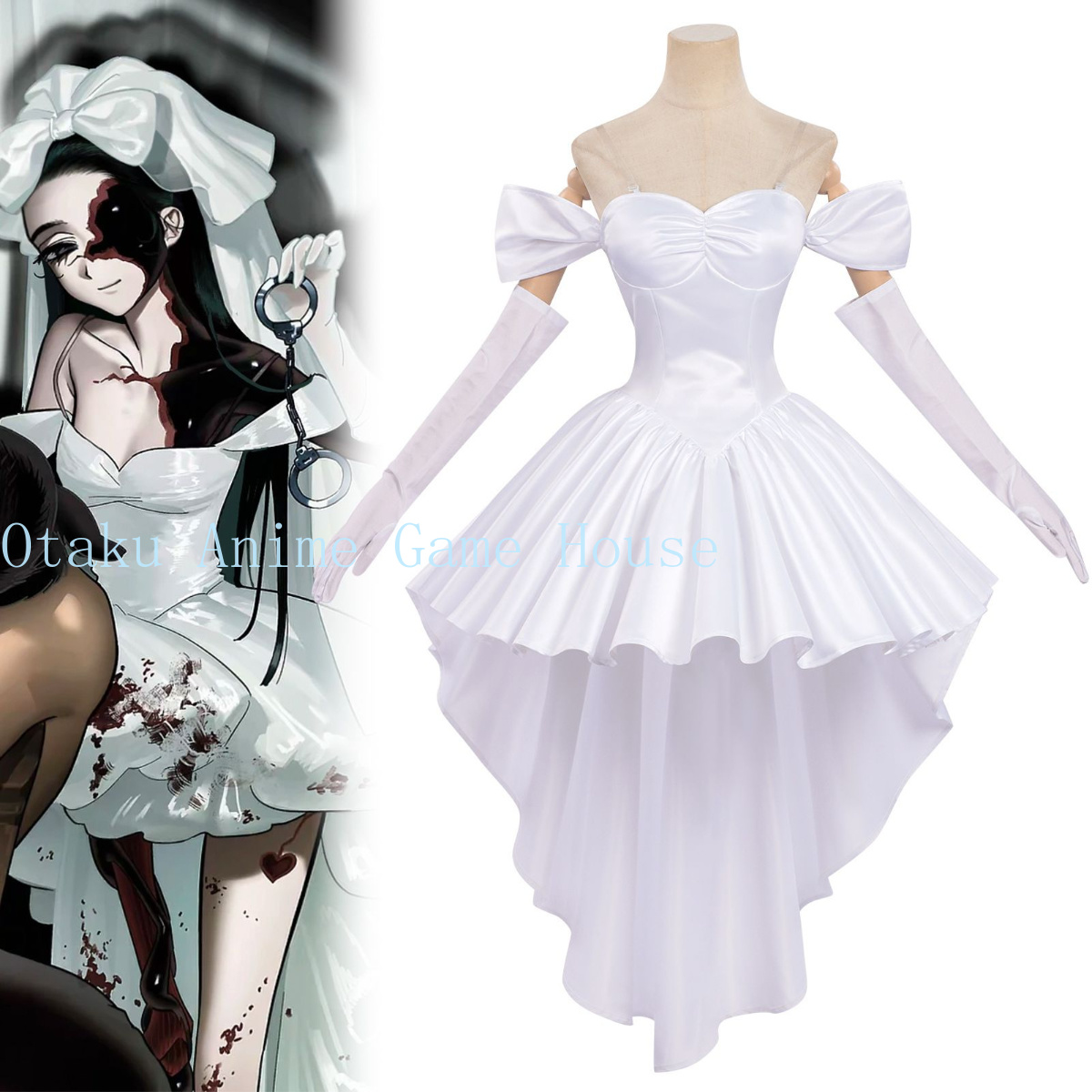 Anime Zombie Cosplay - ชุดคอสเพลย์เอเลียนสเตจ ซัว ซอมบี้สเตจ ชุดแต่งงาน ชุดคอสเพลย์อนิเมะ ชุดยูนิฟอร์ม