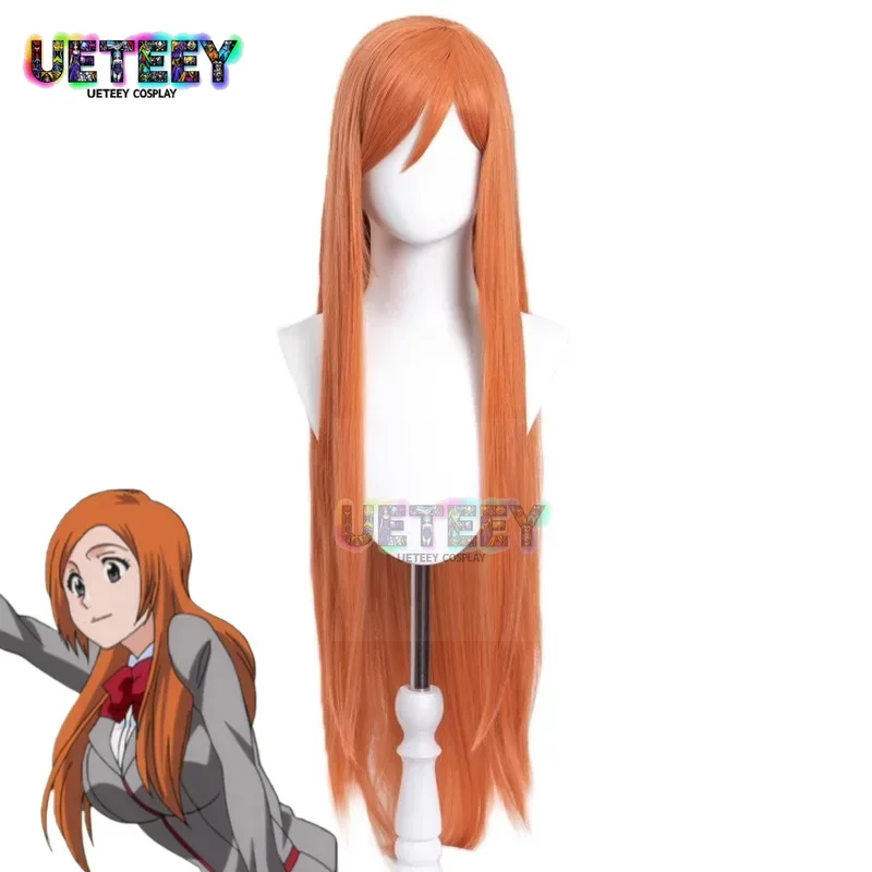 Anime Cosplay Orange Hair - วิกผมคอสเพลย์ อิโนะอุเอะ โอริฮิเมะ จากอนิเมะเรื่องบลีช ของ UETEEY