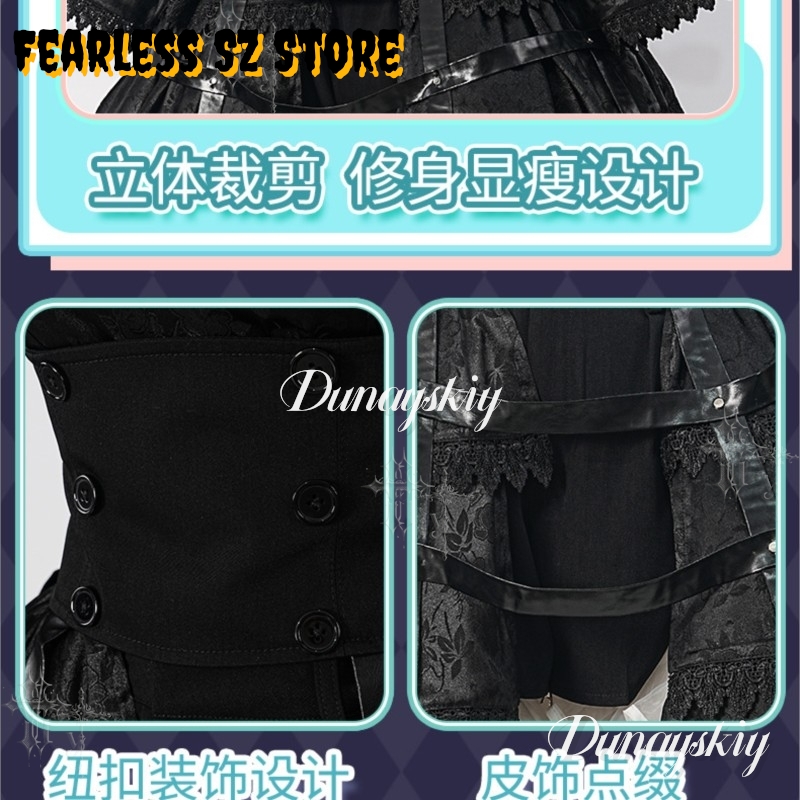 ชุดโกธิคสำหรับสาวๆ สำหรับงานฮา - Anime Cosplay Black Girl บทวิจารณ์และราคา