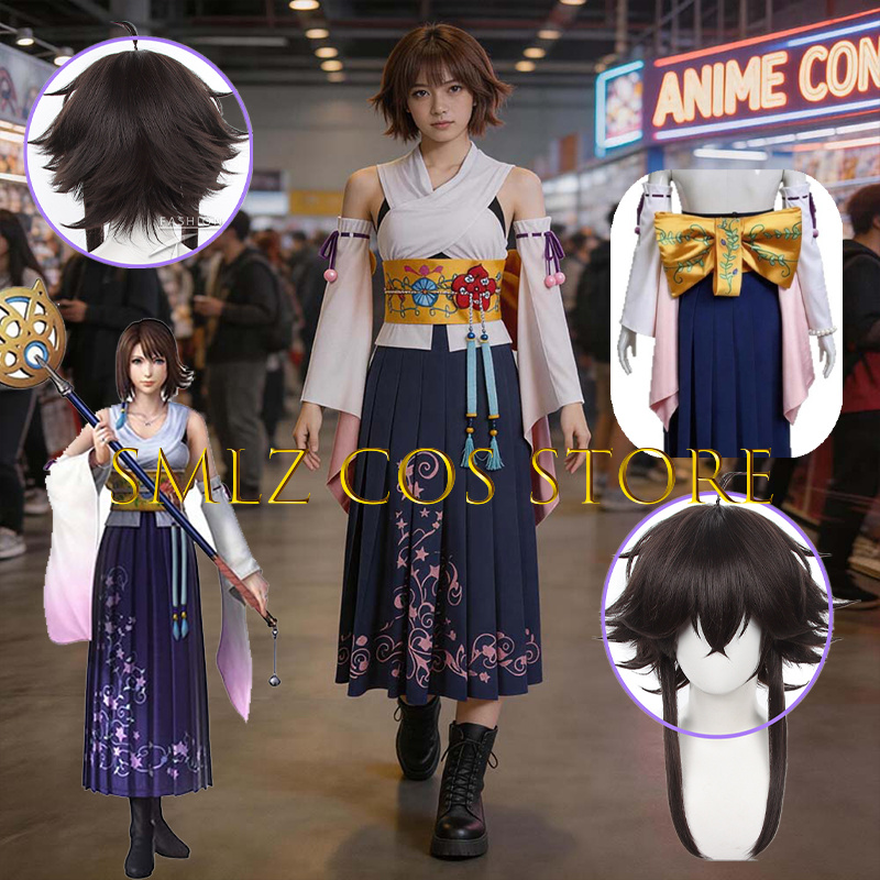 Smlz FFX ยูน่าคอสเพลย์อะนิเมะ  - Costume Anime Cosplay บทวิจารณ์และราคา
