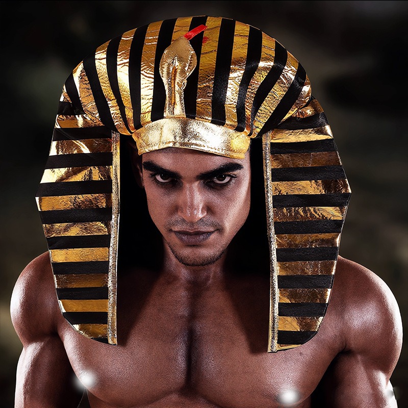 หมวกฟาโรห์อียิปต์ผ้าทอง สำหรับ - Egypt Cosplay Anime บทวิจารณ์และราคา