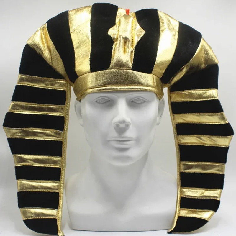 หมวกฟาโรห์อียิปต์ผ้าทอง สำหรับ - Egypt Cosplay Anime บทวิจารณ์และราคา