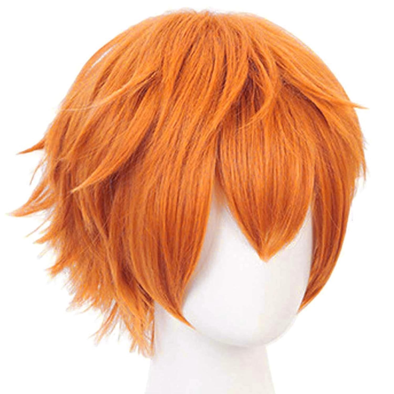 วิกผมสั้นสีส้มสําหรับชายสีส้มค - Anime Cosplay Orange Hair บทวิจารณ์และราคา