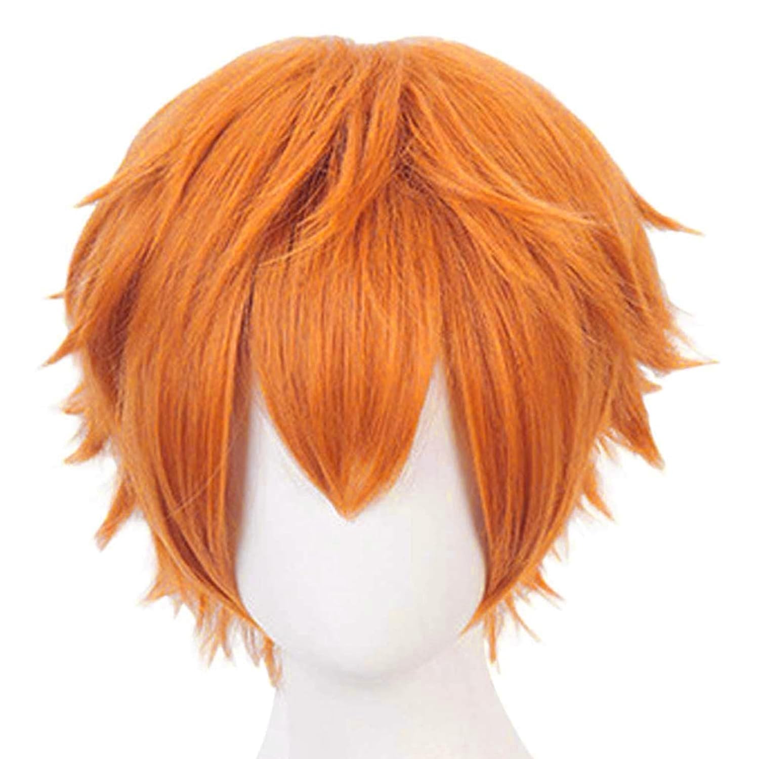 วิกผมสั้นสีส้มสําหรับชายสีส้มค - Anime Cosplay Orange Hair บทวิจารณ์และราคา