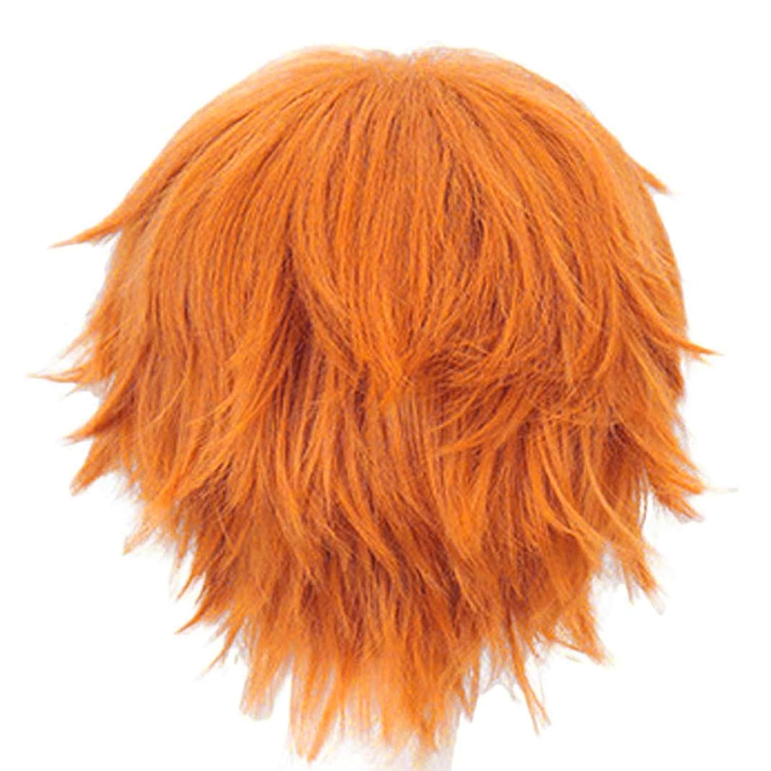 วิกผมสั้นสีส้มสําหรับชายสีส้มค - Anime Cosplay Orange Hair บทวิจารณ์และราคา
