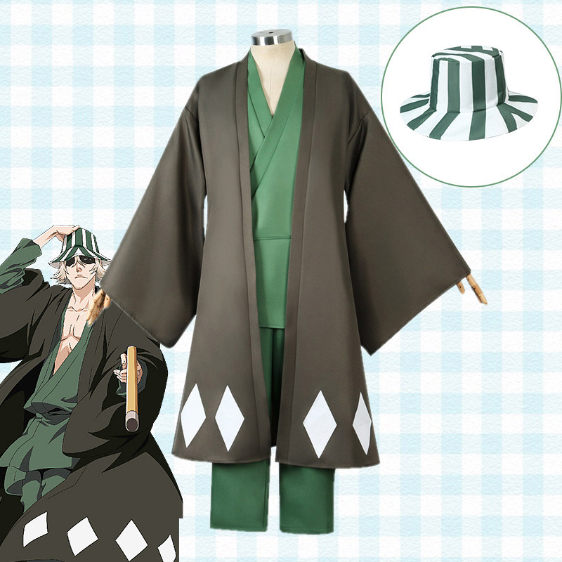 Urahara Kisuke คอสเพลย์ชุดวิกผ - Bleach Captain Coat บทวิจารณ์และราคา