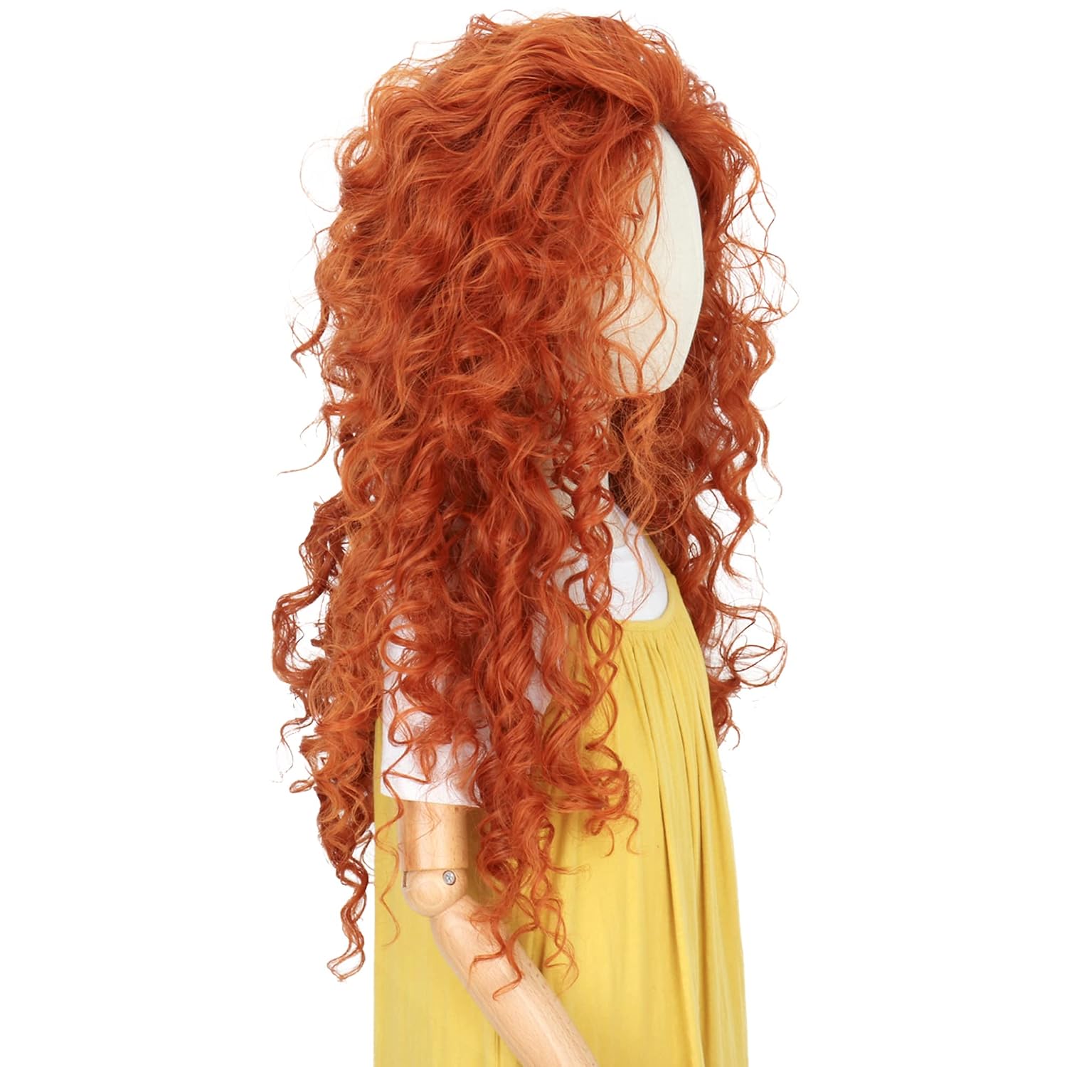 วิกผมยาวสีส้มหยิกสำหรับคอสเพลย - Anime Cosplay Orange Hair บทวิจารณ์และราคา
