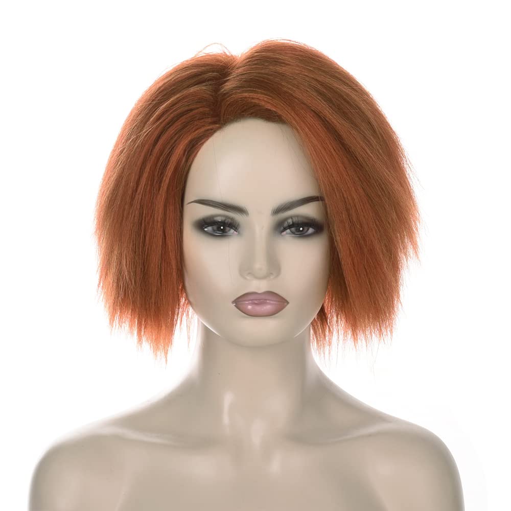 วิกผมสั้นสีส้มน้ำตาลสไตล์ยากิ  - Anime Cosplay Orange Hair บทวิจารณ์และราคา