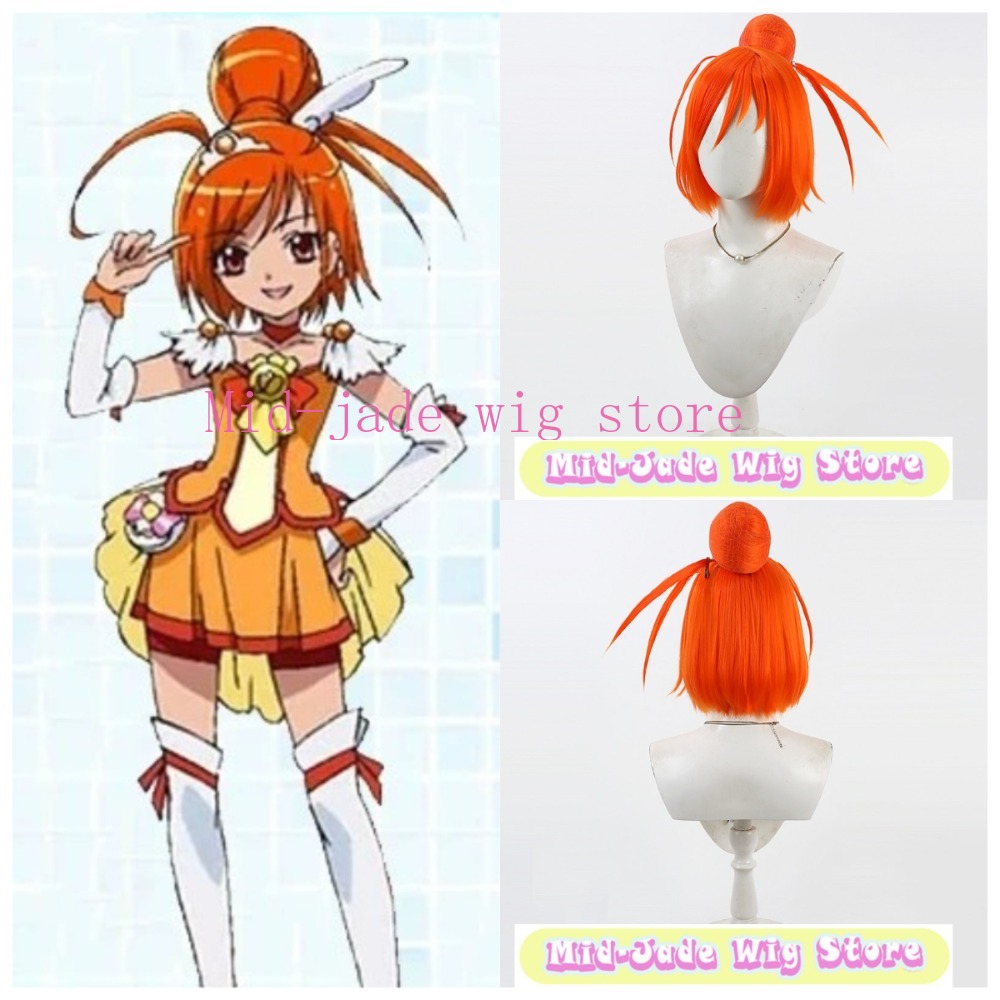 สไมล์ พรีเคียว อาคาเนะ ฮิโนะคอ - Anime Cosplay Orange Hair บทวิจารณ์และราคา